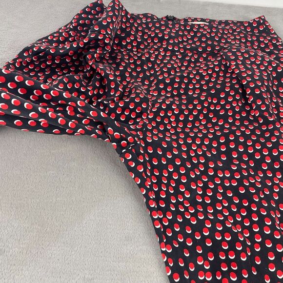 L'AGENCE Abrinne Pants Women 10 Black‎ Multi 100% Silk Hidden Back Zip Designer - Picture 5 of 16